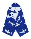 Linum Home Textiles Kid's Turkish Cotton Hooded Easy Bath And Beach Wrap In Blue