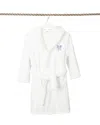 Linum Home Textiles Kids Super Plush Double Brushed Hooded Bathrobe In White