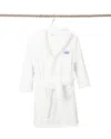 Linum Home Textiles Kids Super Plush Double Brushed Hooded Bathrobe In White