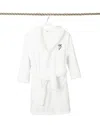 Linum Home Textiles Kids Super Plush Double Brushed Hooded Bathrobe In White