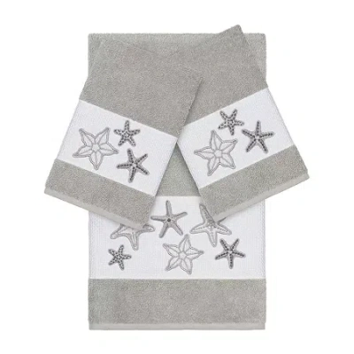 Linum Home Textiles Lydia 3-pc. Bath Towel Set In Gray
