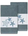 Linum Home Textiles Lydia Turkish Cotton 2pc Embellished Hand Towel Set