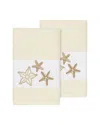 Linum Home Textiles Lydia Turkish Cotton 2pc Embellished Hand Towel Set