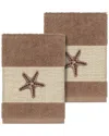 Linum Home Textiles Lydia Turkish Cotton 2pc Embellished Washcloth Set