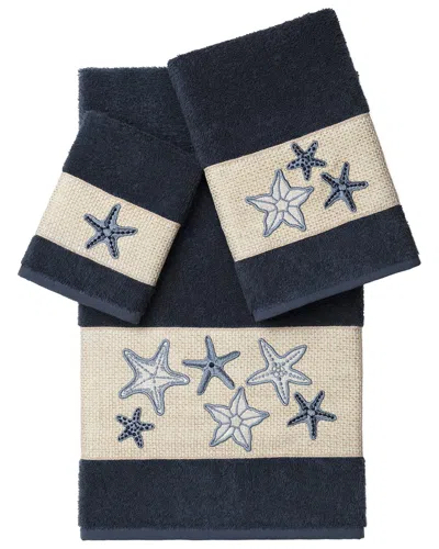 LINUM HOME TEXTILES LINUM HOME TEXTILES LYDIA TURKISH COTTON 3PC EMBELLISHED TOWEL SET