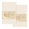 Linum Home Textiles Mackenzie 2-pc. Embellished Hand Towel In Sand