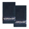 Linum Home Textiles Mackenzie 2-pc. Embellished Paisley Bath Towel In Blue