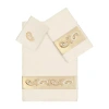 Linum Home Textiles Mackenzie Embellished 3-pc. Bath Towel Set In Sand
