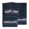 Linum Home Textiles Mackenzie Embellished 4-pc. Bath Towel Set In Blue