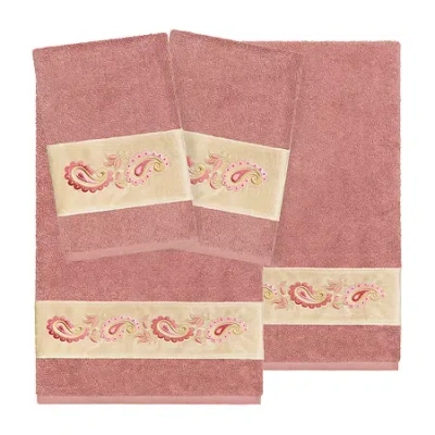 Linum Home Textiles Mackenzie Embellished 4-pc. Bath Towel Set In Pink