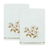 Linum Home Textiles Maggie 2-pc. Embellished Floral Bath Towel In Blue