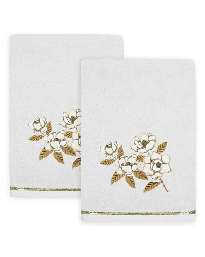 Linum Home Textiles Maggie 2pc Embellished Turkish Cotton Bath Towel Set