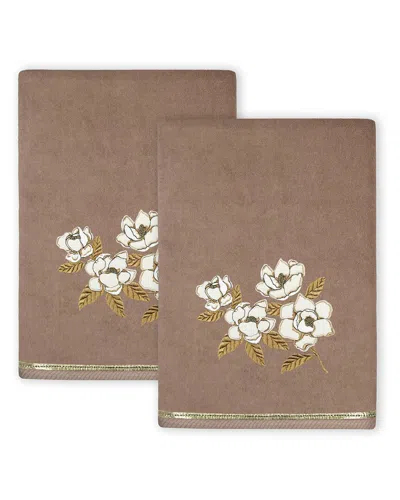 Linum Home Textiles Maggie 2pc Embellished Turkish Cotton Bath Towel Set