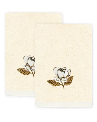 Linum Home Textiles Maggie 2pc Embellished Turkish Cotton Fingertip Towel Set