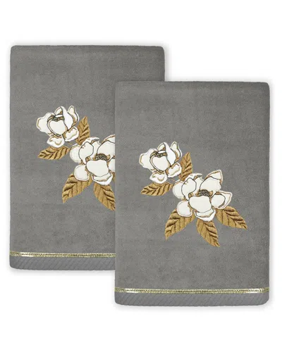 Linum Home Textiles Maggie 2pc Embellished Turkish Cotton Hand Towel Set