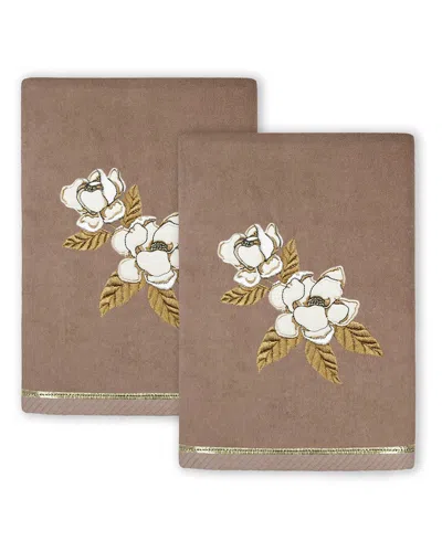 Linum Home Textiles Maggie 2pc Embellished Turkish Cotton Hand Towel Set
