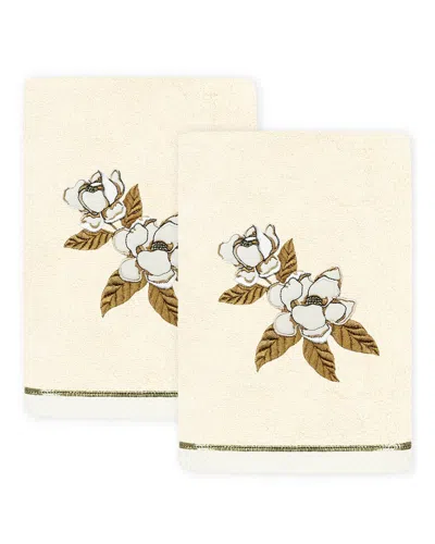 Linum Home Textiles Maggie 2pc Embellished Turkish Cotton Hand Towel Set