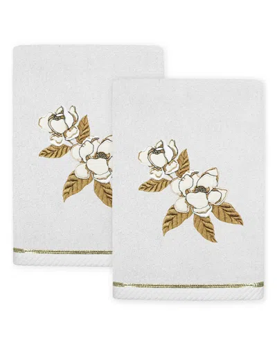 Linum Home Textiles Maggie 2pc Embellished Turkish Cotton Hand Towel Set