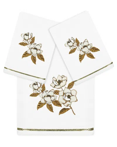 Linum Home Textiles Maggie 3pc Embellished Turkish Cotton Towel Set