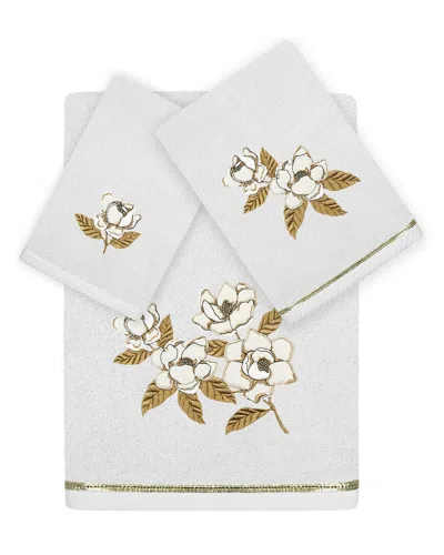 Linum Home Textiles Maggie 3pc Embellished Turkish Cotton Towel Set