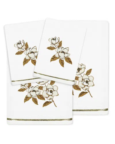 Linum Home Textiles Maggie 4pc Embellished Turkish Cotton Towel Set