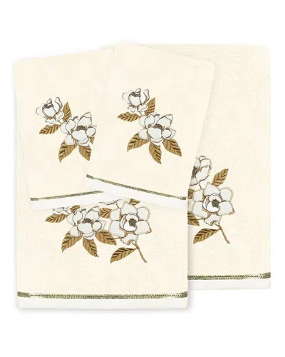 Linum Home Textiles Maggie 4pc Embellished Turkish Cotton Towel Set