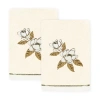 Linum Home Textiles Maggie Embellished 2-pc. Embellished Hand Towel In White