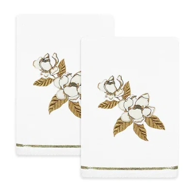 Linum Home Textiles Maggie Embellished 2-pc. Embellished Hand Towel In Gray