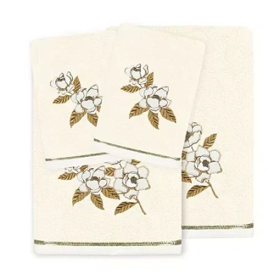Linum Home Textiles Maggie Embellished 4-pc. Bath Towel Set In White