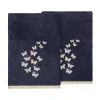Linum Home Textiles Mariposa Embellished 2-pc. Bath Towel Set In Blue