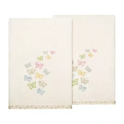 Linum Home Textiles Mariposa Embellished 2-pc. Bath Towel Set In Neutral