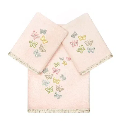 Linum Home Textiles Mariposa Embellished 3-pc. Bath Towel Set In Neutral