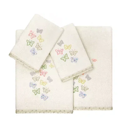 Linum Home Textiles Mariposa Embellished 4-pc. Bath Towel Set In Neutral