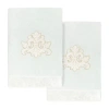 Linum Home Textiles May 2-pc. Embellished Hand Towel In Blue