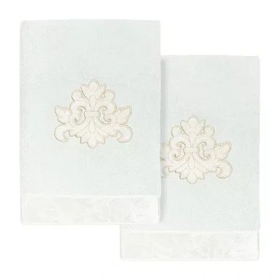 Linum Home Textiles May 2-pc. Embellished Hand Towel In Blue