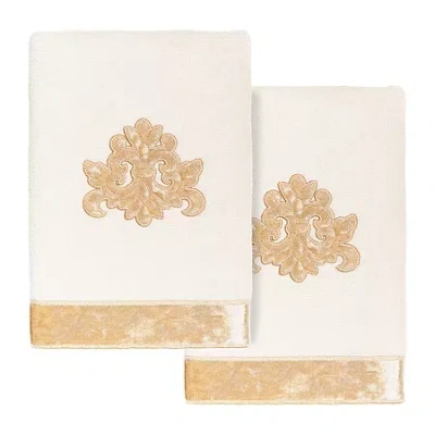 Linum Home Textiles May 2-pc. Embellished Hand Towel In Neutral