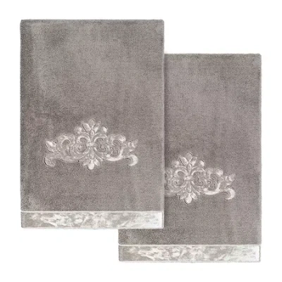 Linum Home Textiles May Embellished 2-pc. Bath Towel Set In Gray