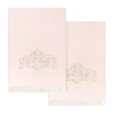 Linum Home Textiles May Embellished 2-pc. Bath Towel Set In Pink