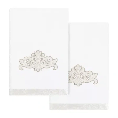 Linum Home Textiles May Embellished 2-pc. Bath Towel Set In White