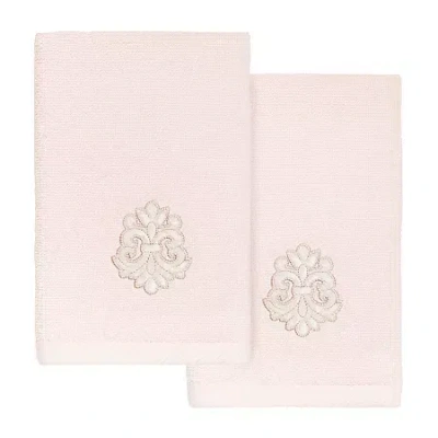 Linum Home Textiles May Embellished 2-pc. Embellished Fingertip Towel In Pink