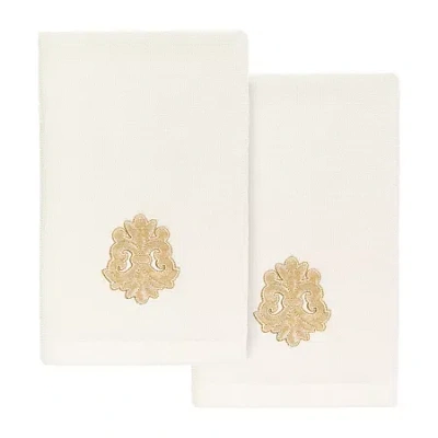 Linum Home Textiles May Embellished 2-pc. Embellished Fingertip Towel In White