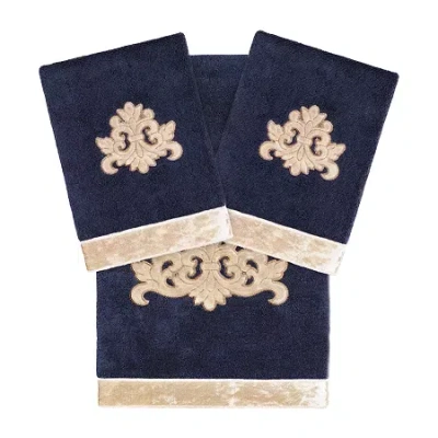 Linum Home Textiles May Embellished 3-pc. Bath Towel Set In Blue