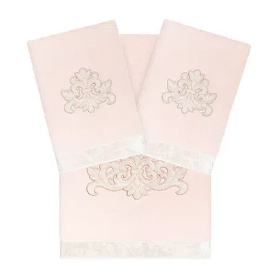 Linum Home Textiles May Embellished 3-pc. Bath Towel Set In Pink