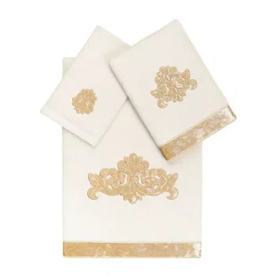 Linum Home Textiles May Embellished 3-pc. Bath Towel Set In White
