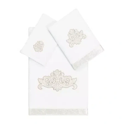 Linum Home Textiles May Embellished 3-pc. Bath Towel Set In White