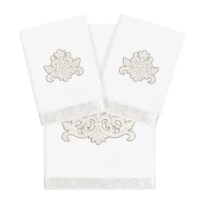 Linum Home Textiles May Embellished 3-pc. Bath Towel Set In White