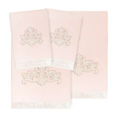Linum Home Textiles May Embellished 4-pc. Bath Towel Set In Pink
