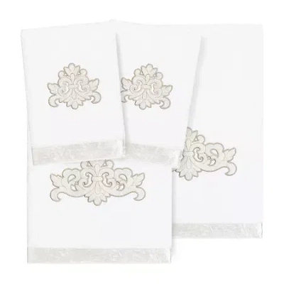 Linum Home Textiles May Embellished 4-pc. Bath Towel Set In White