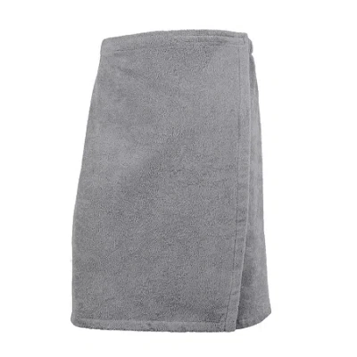 Linum Home Textiles Mens Quick Dry Bath Wrap In Gray