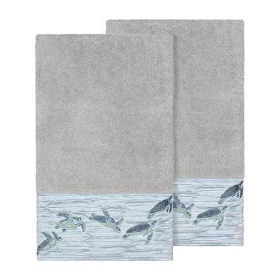 Linum Home Textiles Mia 2-pc. Embellished Animal Bath Towel In Multi
